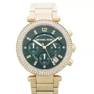 Parker Chronograph Quartz Green Dial Ladies Watch