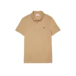 Lacoste Short Sleeve Logo Polo Shirt - Beige