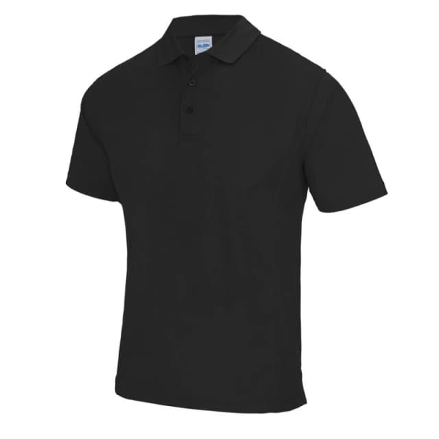 AWDis AWDis Men SuperCool Performance Polo Shirt in Black Size: Small Black S Male 5063527375384