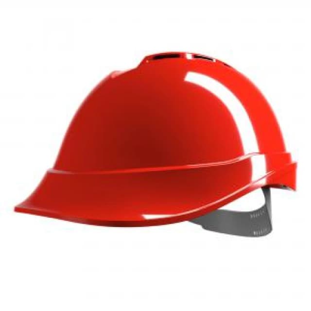 MSA V - Gard 200 Vented Safety Helmet Red