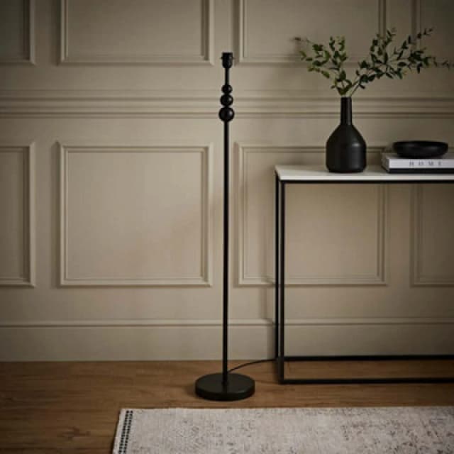ValueLights Marissa Stacked Ball Freestanding Floor Lamp Base Black
