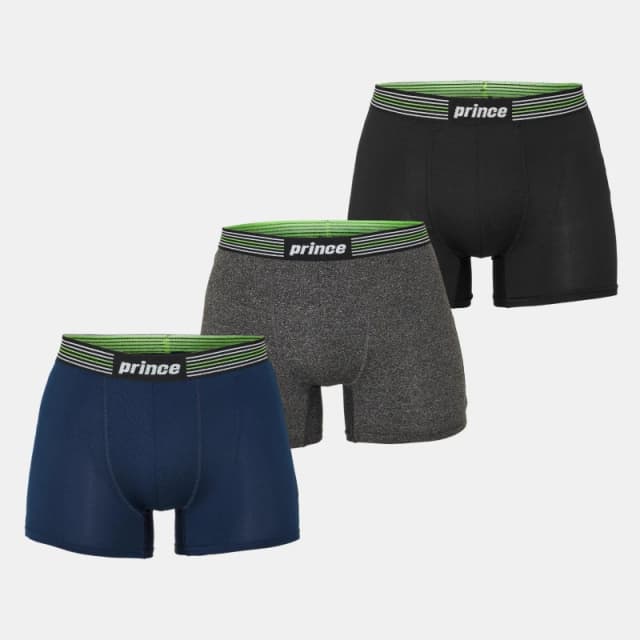 Prince Prince Men 3 Pack Black Dark Grey Boxers Size: Small Multi S Male 5056395825556