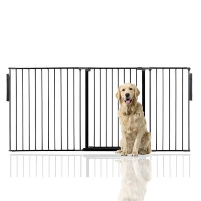 Bettacare Premium Extra Tall Multi Panel Flexible Dog Barrier, Up To 200Cm Wide, Black, 105Cm Tall