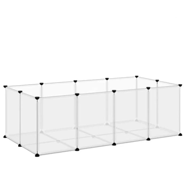 VIDAXL Small Animal Cage Transparent 144x74x46.5cm pp and Steel Vidaxl 8720286849750