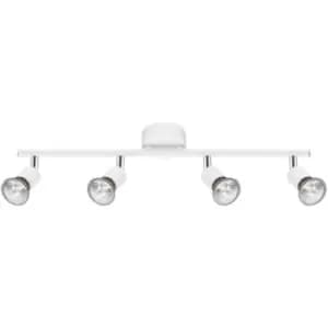 Netlighting Merano Fayetteville 4 Light Ceiling Spotlight Bar Matt White Metal G