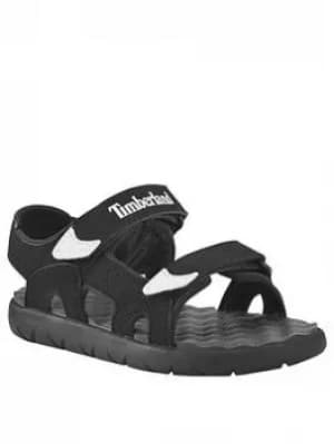 Timberland Perkins Row 2 Strap Sandal, Black, Size 5 Younger