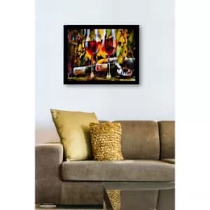 SC1174 Multicolor Decorative Framed MDF Painting