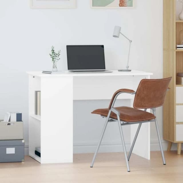 VIDAXL Desk White 100x55x75 Engineered Wood Vidaxl 823024