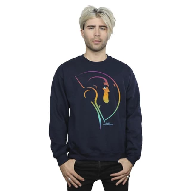 Disney Men Lightyear Blended Stare Sweatshirt in Navy Size: Small Navy S Male 5059934449060