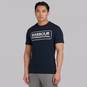 Barbour International Mens Essential Large Logo T-Shirt - International Navy - M
