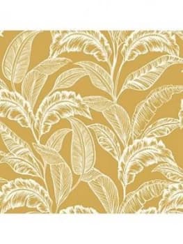 Accessorize Mozambique Wallpaper ; Ochre/Silver