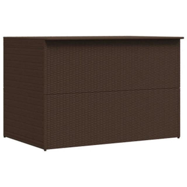 VIDAXL Garden Storage Box Brown 150x100x100cm Poly Rattan Vidaxl 8718475614845