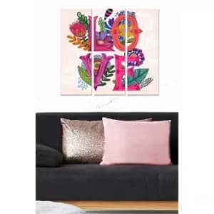 MDF370385768 Multicolor Decorative MDF Painting (3 Pieces)