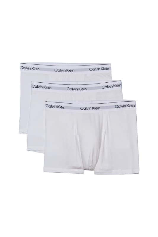 Calvin Klein Mens Icon Cotton Relaxed Fit Trunk 3P White Size: Small White Male S