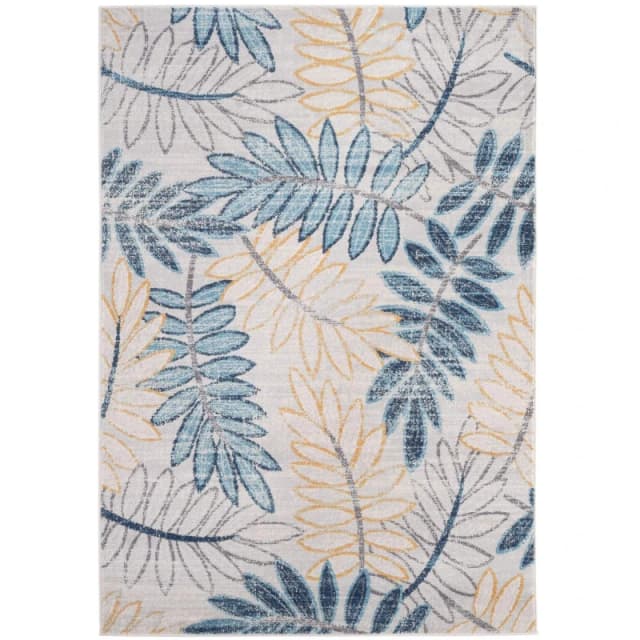 THE RUGS Marrakech Multicolour Leaf Large Area Rug & Runner Living Room 450 Size: 120cm x 170cm Multicolor Unisex 120cm x 170 cm