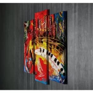 UC015 Multicolor Decorative Canvas Painting (3 Pieces)