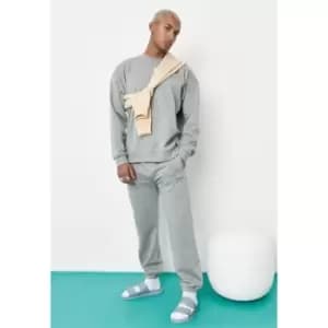 Mennace Badge Fleece Joggers - Green