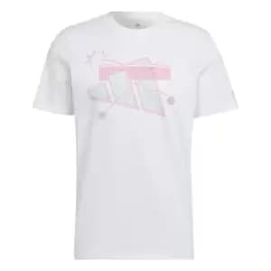 adidas AEROREADY Tennis Graphic T-Shirt Mens - White