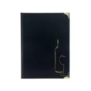 Securit Basic Range Wine Card PVC Leather Style A4 Black MC-BRWC-BL
