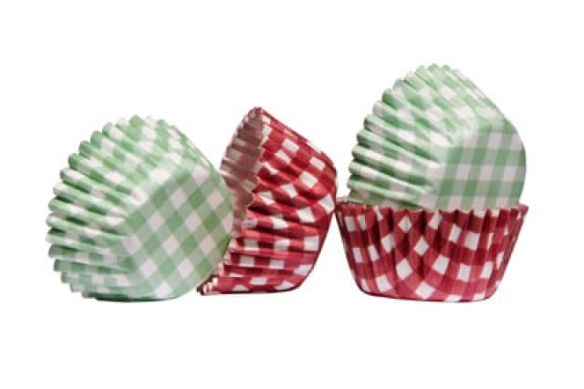 Premier Housewares Gingham 100Pcs Mini Cupcake Cases Multi