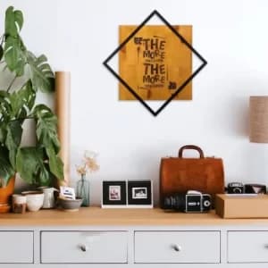The More You Learn Walnut Black Decorative Wooden Wall Accessory