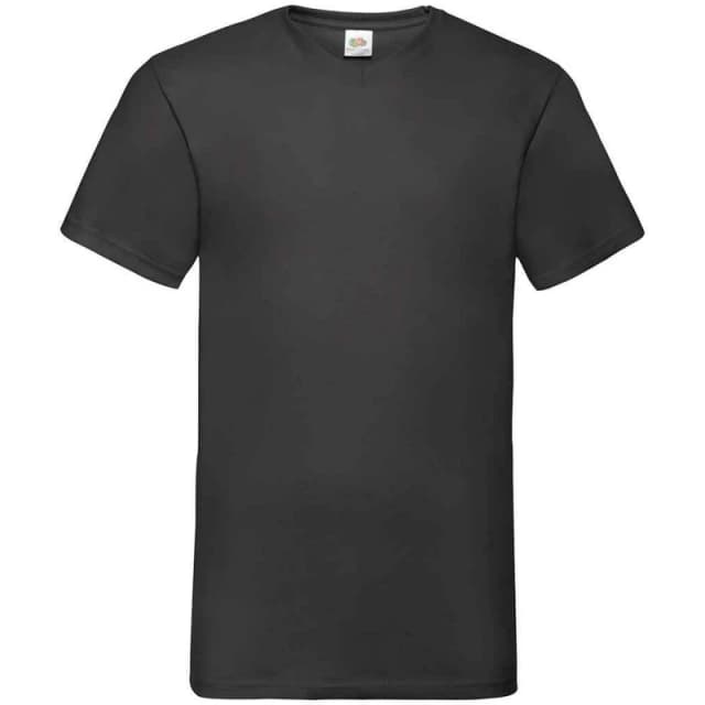 Fruit Of The Loom Fruit of the Loom Men Value V Neck T-Shirt in Black Size: Small Black S Male 5063527305619