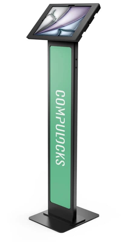 Compulocks Compulocks iPad Air M2 13" (2024), Apex Enclosure Brandable Floor Stand - Black 140B13APXB