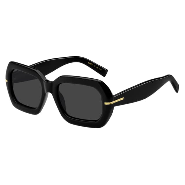 Boss Womens Round Sunglasses Black female 54 cm
