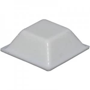 Foot self adhesive square White L x W x H 20.5 x 20.5 x 7.5 mm