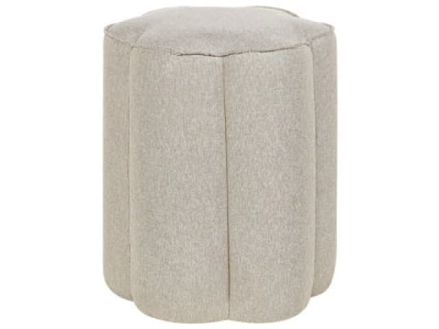 Beliani Pouffe Tappen Faux Linen Beige