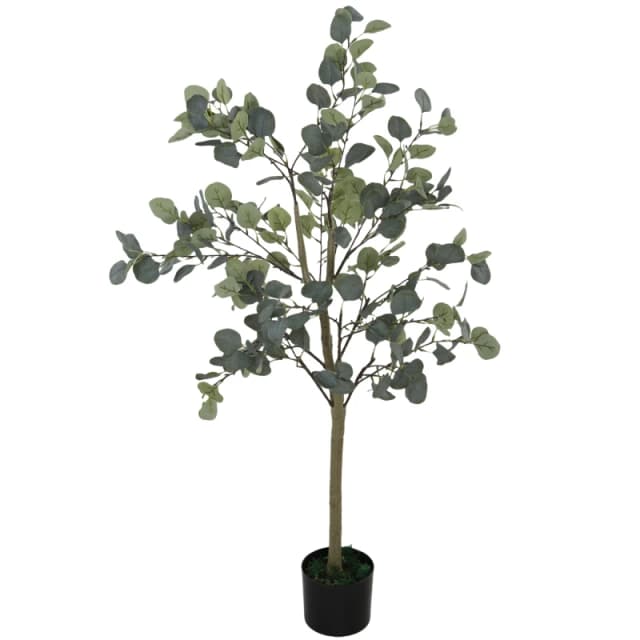 HOMCOM HOMCOM 2 Pack Artificial Plants, Faux Silk Eucalyptus Trees - 15 x 15 x 150 cm