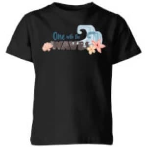 Moana One with The Waves Kids T-Shirt - Black - 11-12 Years