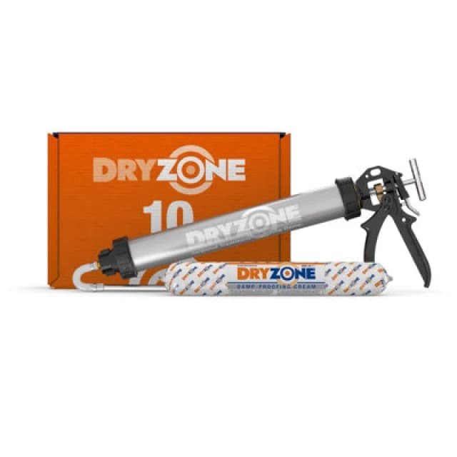 Dryzone 600Ml Damp Proofing Injection Cream Dpc X 10 + Dryzone Dpc Application Gun - Rising Damp Treatment