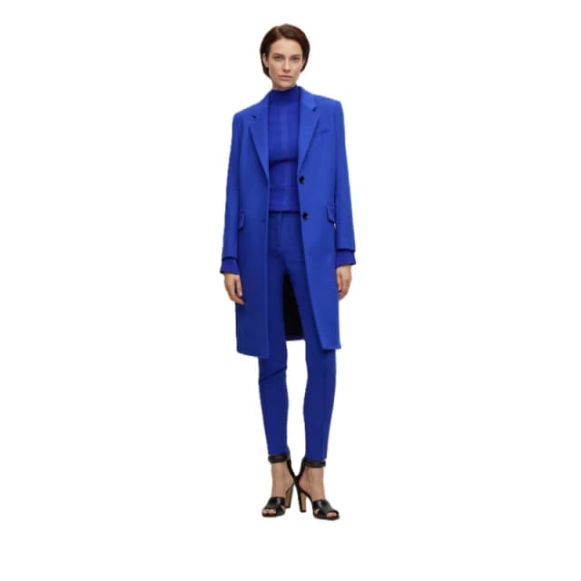 Boss Womens Catara Formal Coat Blue female 6 (XS)