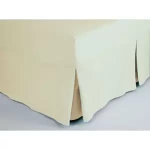 Fitted Sheet Valance Single Ivory
