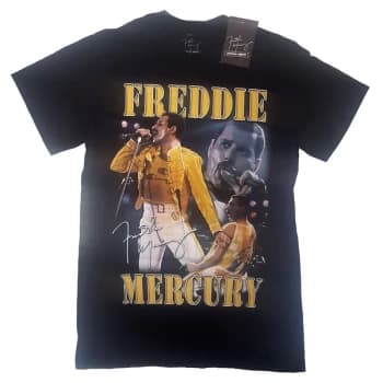 Freddie Mercury - Live Homage Unisex Large T-Shirt - Black