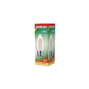 LED Filament Candle 470LM E27 ES 4W 27000K - S15477 - Eveready