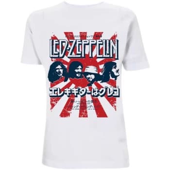 Led Zeppelin - Japanese Burst Unisex Large T-Shirt - White