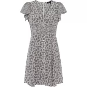 French Connection Aura Drape V Neck Dress - Multi