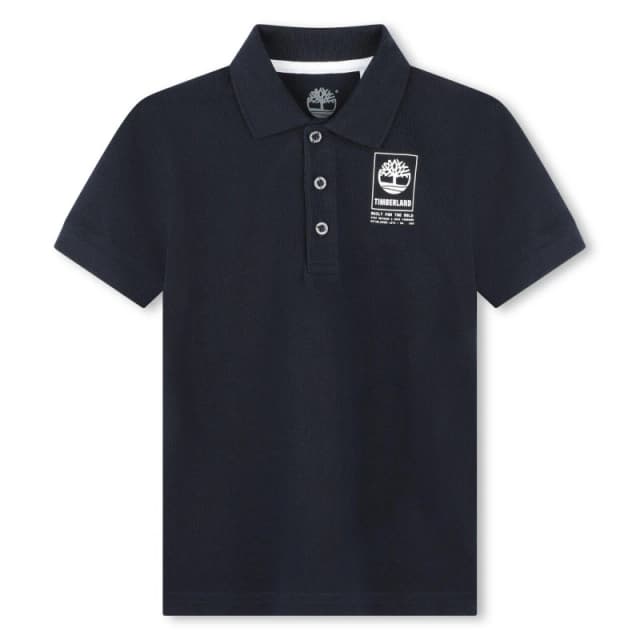 Timberland Kids Logo Short Sleeve Polo Shirt Night 83D male 8 Years