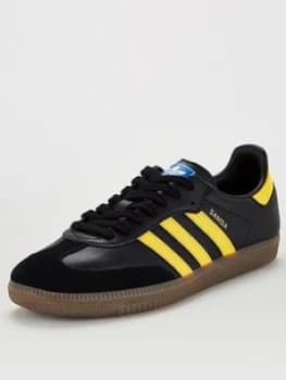 adidas Originals Samba OG - Black/Yellow, Size 10, Men