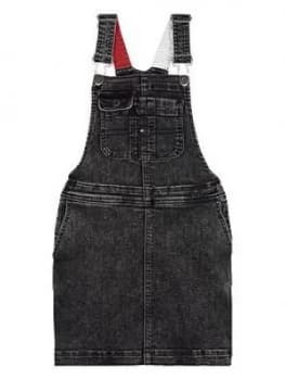 Tommy Hilfiger Girls Denim Dungaree Dress - Dark Wash