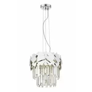 Impex Celine Crystal Laser Cut 4 Light Ceiling Chrome