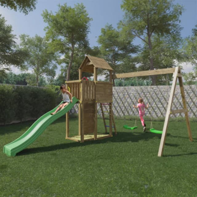 Shire Boomer Play Centre With Double Swing And Slide