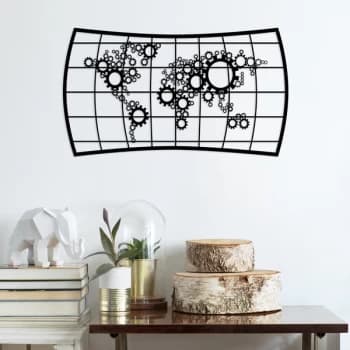 Wheel - Black Decorative Metal Wall Accessory