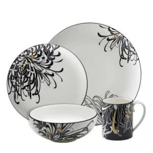 Denby Monsoon Chrysanthemum 4 Piece Tableware Set