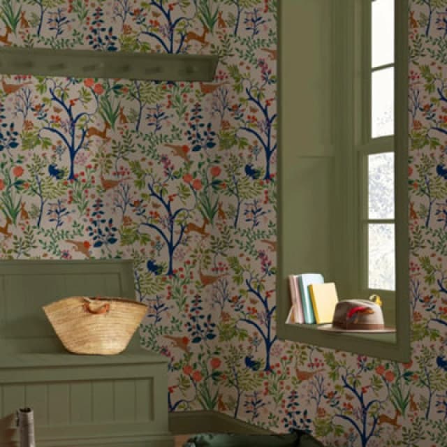 Joules Enchanted Woodland Antique Creme Wallpaper - 10m x 52cm Antique Creme
