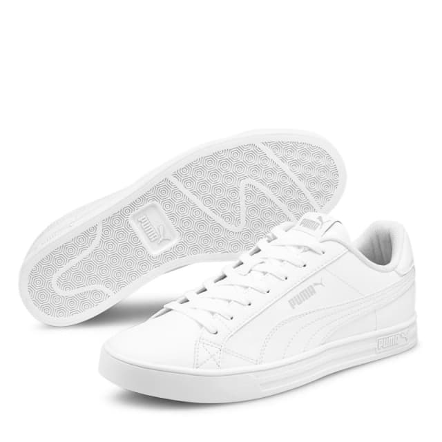 Puma Smash Vulcan 3 Low Trainers Mens - White White 6