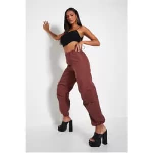 I Saw It First Toggle Waist Parachute Cargo Trouser - Brown
