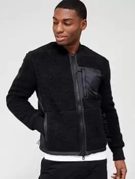 Superdry Vintage Logo Sherpa Jacket - Black, Size XL, Men